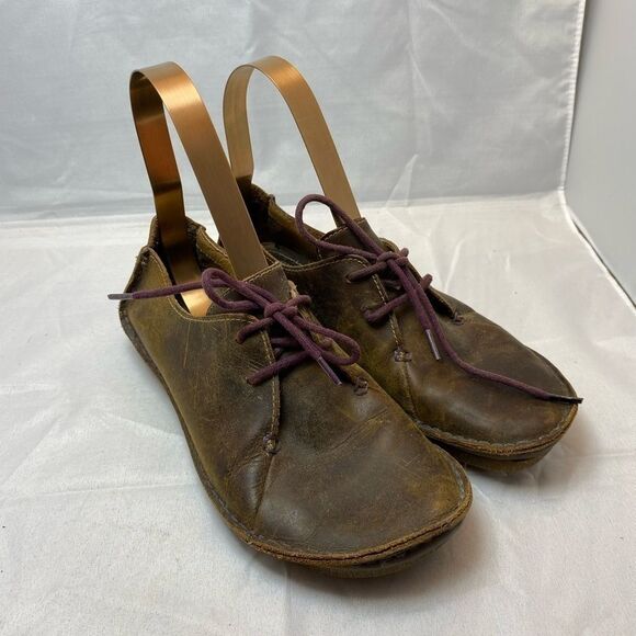 Clarks unstructured shoes - Brown leather - size 6 women’s - Picture 1 of 7